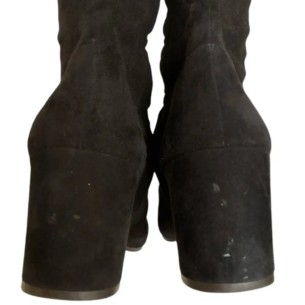 Vince Blythe Black Suede Leather Over the Knee Boots Size 10